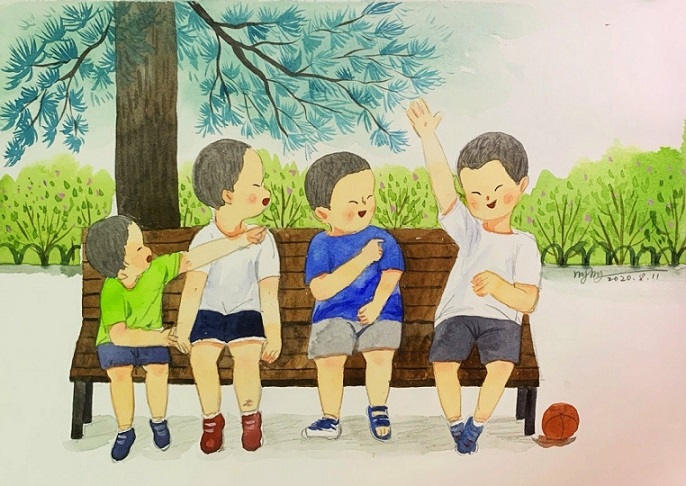 快樂地生活，是自己健康長壽的基本原則 